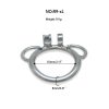 Stainless Steel Chastity Lock with Snap Ring & Multiple Rings for Secure Play