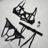 Sexy Open Crotch Lingerie Passion Suit with Garter and Ultra-Thin Design