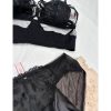 Embroidered French Style Wire-Free Girl's Bra Set - Breathable Comfort