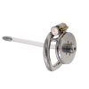 Stainless Steel Flat Short Chastity Device with Flexible Tube for Men