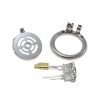 Stainless Steel Flat Lock Chastity Device - Penis Cage with Taiji Mesh for Enhanced Hygiene