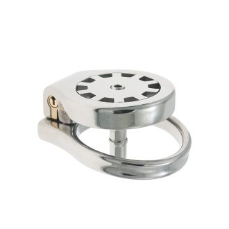 Stainless Steel Thickened Flat Chastity Cage for Men’s Daily Wear