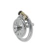 Stainless Steel Flat Short Chastity Device with Flexible Tube for Men