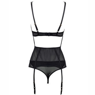 Russian Steel Ring Lace Hollow Backless Low Waist Sexy Briefs Bra