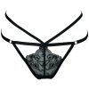 Black Heart Embroidered Mesh Satin Nightgown with Detachable Bra
