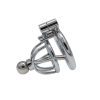 Metal Penis Cage Chastity Lock with Catheter for Men - Discreet Adult Restraint Toy
