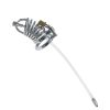 Ultra-Long Snake Chastity Lock for Men - Black/Silver Two-Tone Discreet Wear
