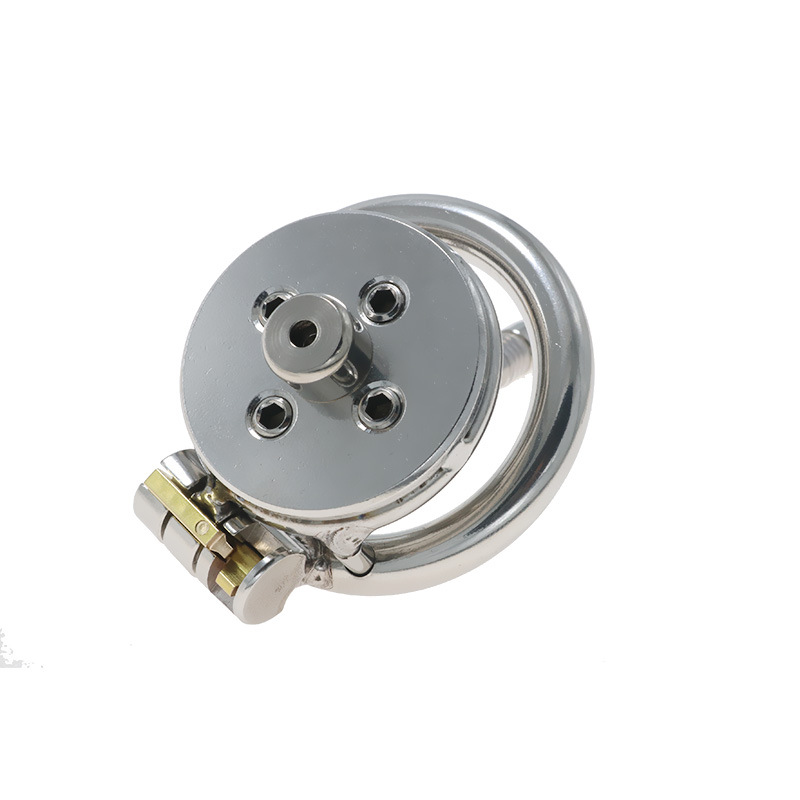 Stainless Steel Chastity Lock Cage for Men's Training - Image 3