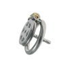 Stainless Steel Hollow Flat Chastity Cage for Men