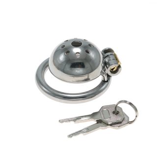 Stainless Steel Pot Lid Cage Chastity Lock CB3000 for Men