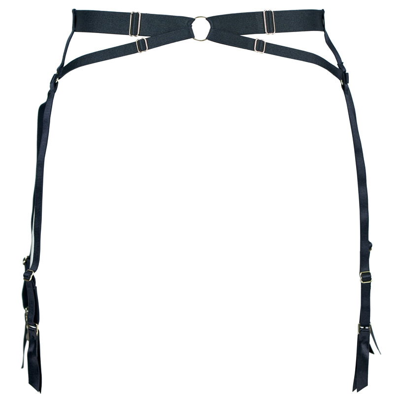 Sexy Eyelash Lace Triangle Cup Mesh Pajama Charm Suit - Image 3