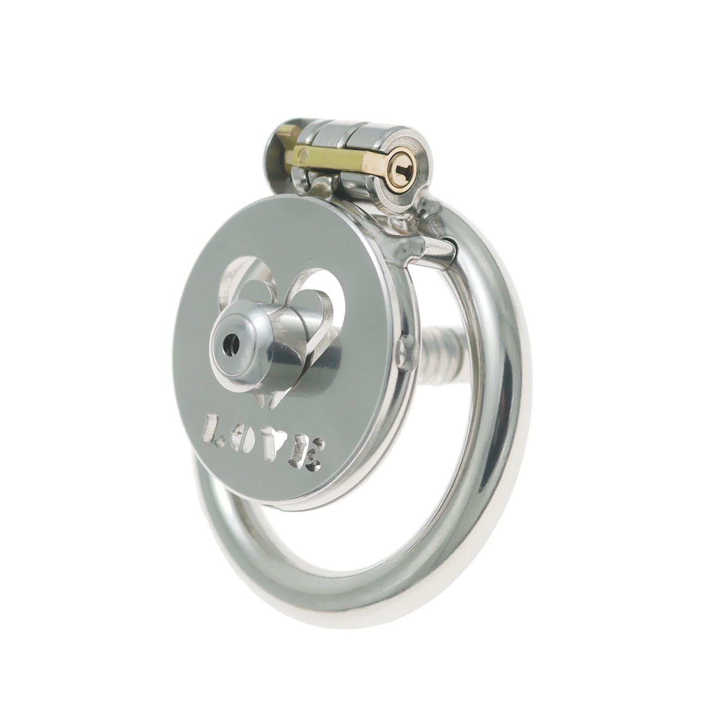 Fun Tablet Chastity Lock Sex Tool Penis Cage Love Letter Chastity Device Men Wear Lock for Long-Term Wear When Going Out - Image 2