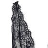Black Elastic Lace Deep V Backless Bodysuit with Cross Straps