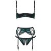 Mermaid Blue Sexy Bra Set with Steel Support for Large Breasts (CD Cup)