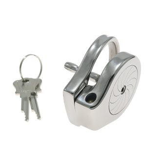 Stainless Steel Flat Chastity Lock for Men – Secure & Discreet Wearable Device