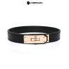 Genuine Leather Choker Necklace with Lock Buckle - Flirty Adult Neck Collar