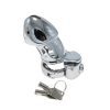 Adjustable Metal Penis Cage Chastity Lock with Integrated Snap Ring for Men