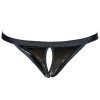 Sexy Patent Leather Micro Elastic Bra & Garter Belt Set
