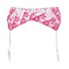 Fun Exposure Embroidered Push-Up Bra Set with Steel Rings & Open Thong