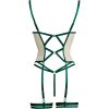 FQ2859 Mesh Embroidery Hollow Steel Ring G-String Leg Harness