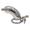 Stainless Steel Mini Chastity Cage for Men - Flat Head Short Lock for Discreet Wear