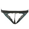 Valentine's Day Mesh Lingerie Set with Garter Belt & Open-Crotch Pants - Romantic Gift Box