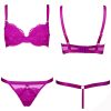 Lace Elastic Memory Wire Double Layer Micro Push-up Bra Set