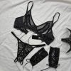 Sexy Diamond Mesh Lace Bralette & Panty Set - Wirefree, Seamless Comfort