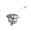 Stainless Steel Short Chastity Device with Extra Long Catheter for Outdoor Wear