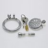 Interesting Stainless Steel Chastity Lock with Tube Flat CB Chastity Penis Cage Adult Toy Wearing Men