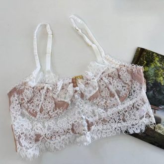Sexy Lace Brocade French Bra with Steel Ring – Comfortable & Supportive Intimates