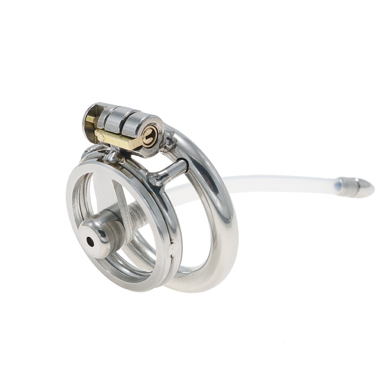 Qiqu Stainless Steel Chastity Lock Cage for Men - Secure & Comfortable Adult Wear - Image 4