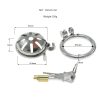 Stainless Steel CB Lock Pot Lid Chastity Cage - Small Size Hollow-out Design for Men