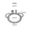 Stainless Steel Chastity Lock with Snap Ring & Multiple Rings for Secure Play