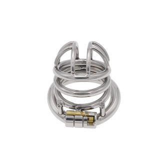 Genuine Stainless Steel Chastity Lock with Penis Cage Chastity Device Men’s Cut Sex Toys Adult Products