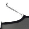 perspective sexy seamless Internet celebrity ins metal chain steel ring bra mid-high waist mesh briefs