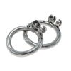 Stainless Steel Chastity Lock with Snap Ring & Multiple Rings for Secure Play