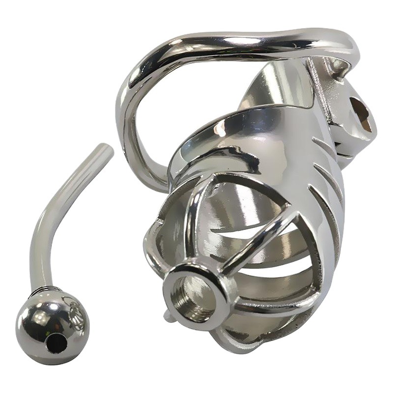 Stainless Steel Male Chastity Lock Bird Tease Training Device