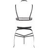 Sexy Lace Lingerie Set: Detachable Halter Bra, Thong & Garter Belt