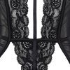 Russian Steel Ring Lace Hollow Backless Low Waist Sexy Briefs Bra
