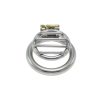 Stainless steel hollow flat short breathable chastity lock