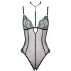 Sheer Deep V Backless Bodysuit Lingerie for Women - Sexy Temptation Net Cross-Back