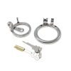 Qiqu Stainless Steel Chastity Lock Cage for Men - Secure & Comfortable Adult Wear