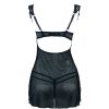 Sexy Rhinestone Strap Hollow Cotton Cup Bra & Open Crotch Panty Set
