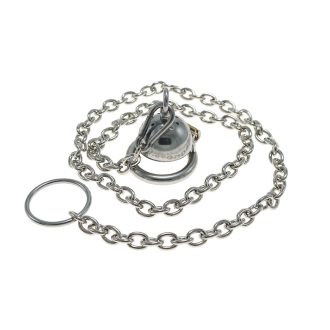 Stainless Steel Chastity Lock Cage with Rope Chain – Husband Wife Game Tool