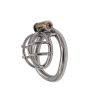Stainless Steel Mini Hollow Chastity Lock Cage for Men - Discreet Wearable Design
