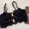 Sexy Lace Brocade French Bra with Steel Ring - Comfortable & Supportive Intimates