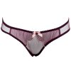 Purplish Red Embroidered AP Tulle Bra & Panty Set for Big Busts