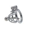 Metal Penis Cage Chastity Lock with Catheter for Men - Discreet Adult Restraint Toy