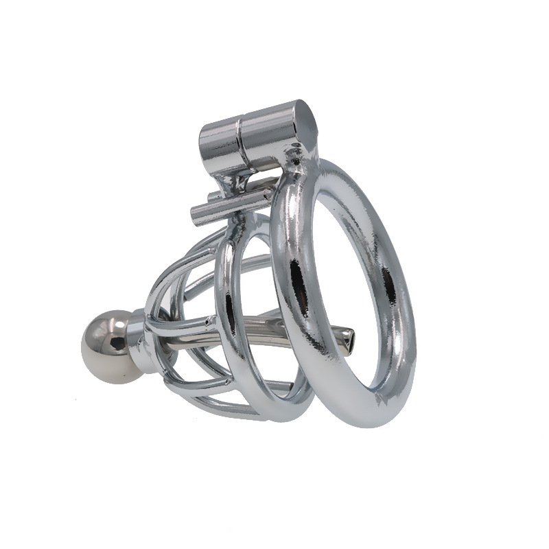 Chastity device chastity lock metal penis cage with catheter men go out to wear adult products sex toys restraint - Image 5